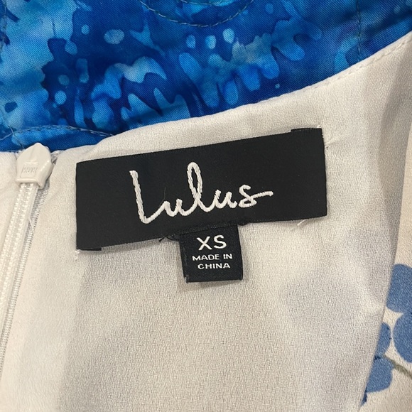 LULUS French Countryside White Floral Print High-Low Dress XS - Picture 6 of 8